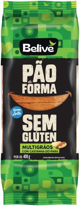 Pão sem Glúten sem Lactose sem Leite Multigrãos Belive 1