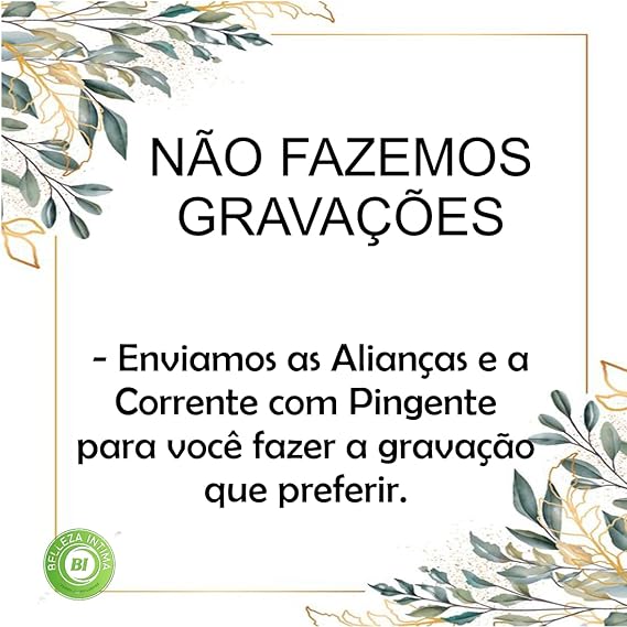 Aliança Namoro Italianas Par com Colar de Aço Personalizável e Anel Solitário 4