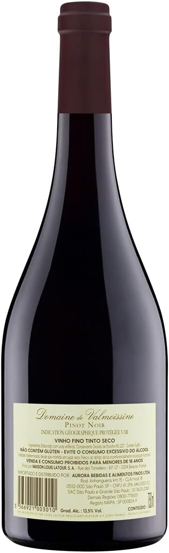 Vinho Francês Tinto Seco Louis Latour Pinot Noir Domaine de Valmoissine 2