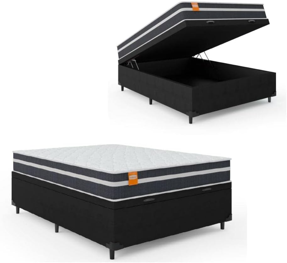 Cama Box Baú Casal Colchão Molas Qatar 1