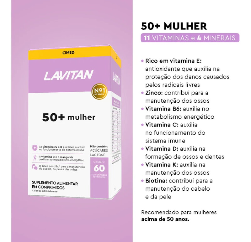 50+ Mulher com 60 Comprimidos Revestidos 3