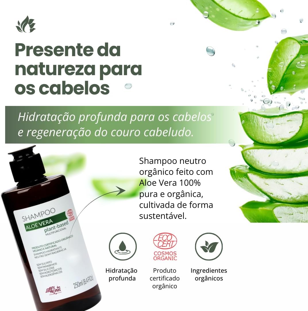 Shampoo Aloe Vera Orgânico Neutro 2