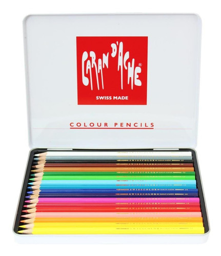 Caixa com 18 Lápis de Cor Permanentes Swisscolor 3
