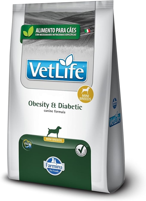 Ração Vet Life Natural Obesity e Diabetic Raças Mini 1