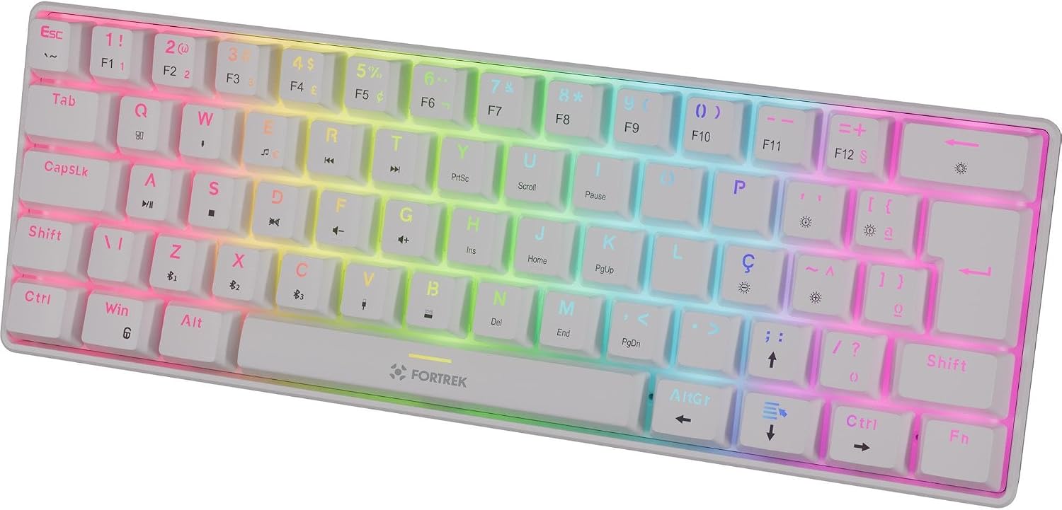 Teclado Mecânico Fortrek Gravity Air Compact Wireless Branco 3