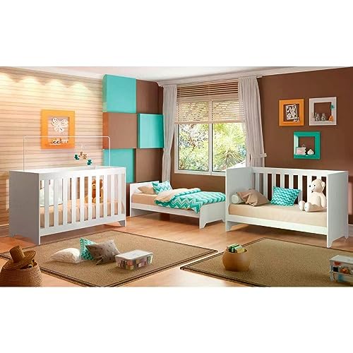 Berço Mini Cama 3 em 1 (Branco) 4