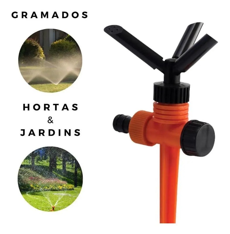 Irrigador de Jardim Giratório com 3 Jatos 4