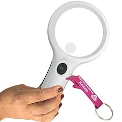 Lupa de Mão com Luz 8 LEDs + Chaveiro CBRN09107
