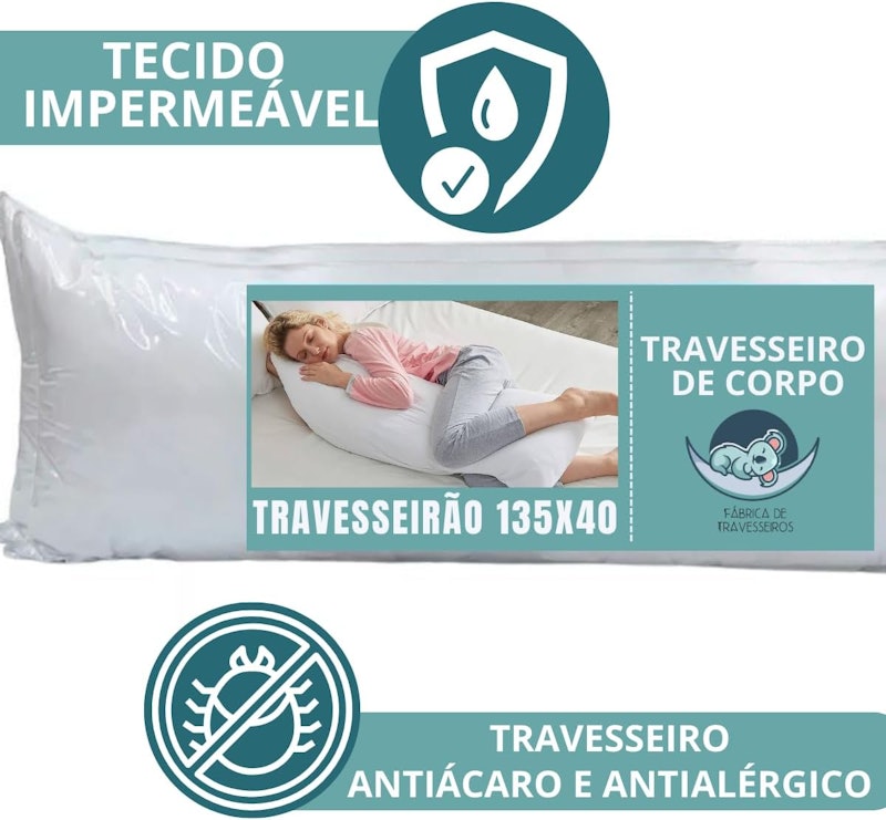 Kit 2 Travesseiro de Corpo Xuxão Imperméavel 3