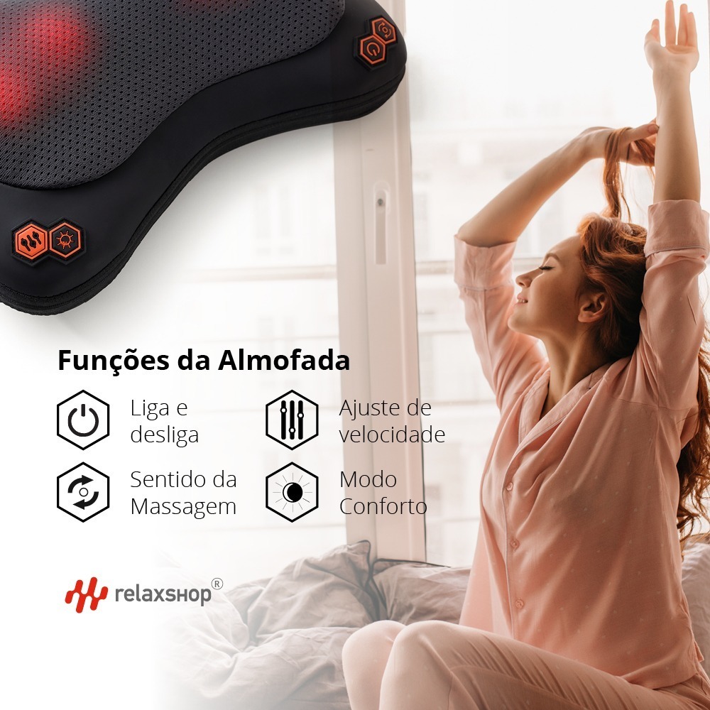 Almofada Massageadora Shiatsu Elétrica 2
