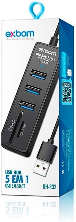 Hub Usb 3.0 5 em 1 USB 3.0/SD/TF 2