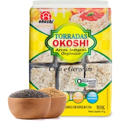 Torrada de Arroz Integral Orgânico com Chia e Gergelim