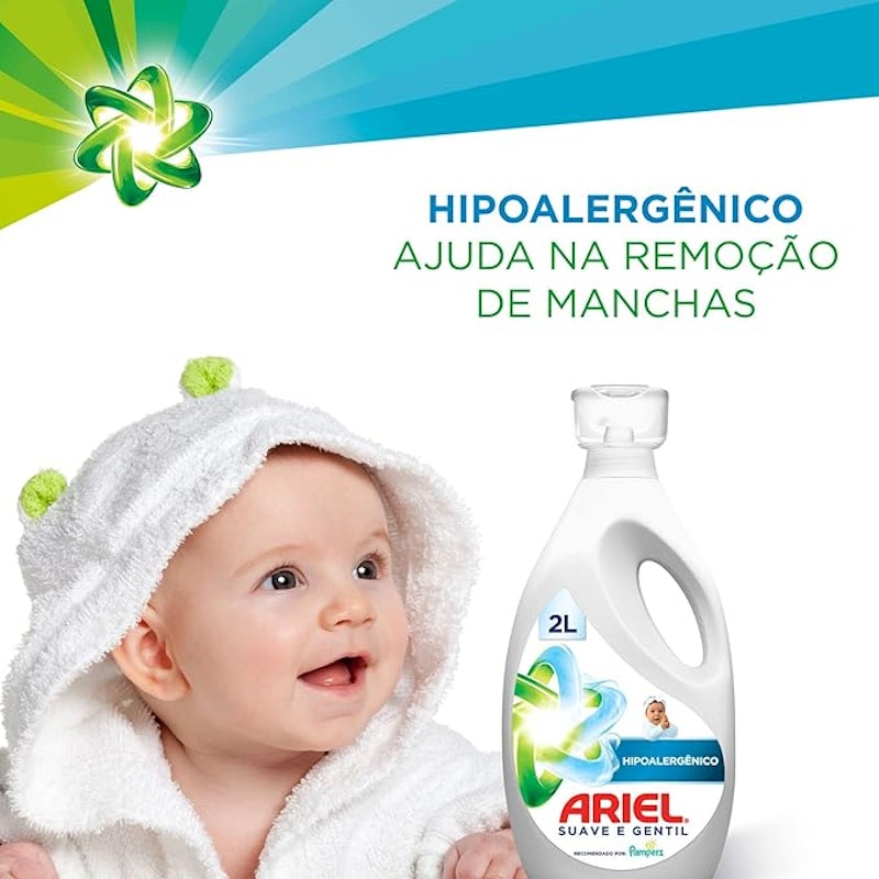 Ariel Hipoalergênico Suave e Gentil 2