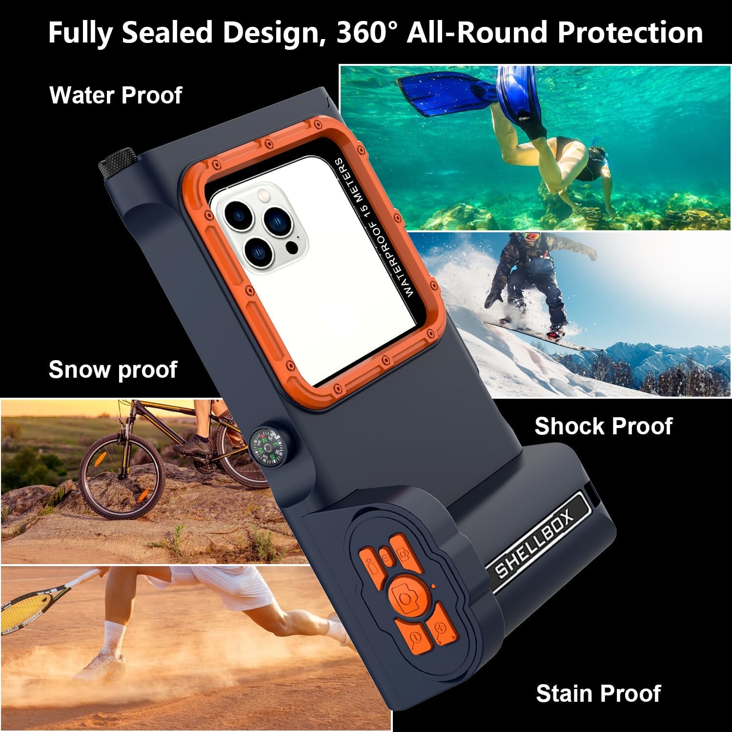 Capa à Prova D'Água Subaquática para Celular 4