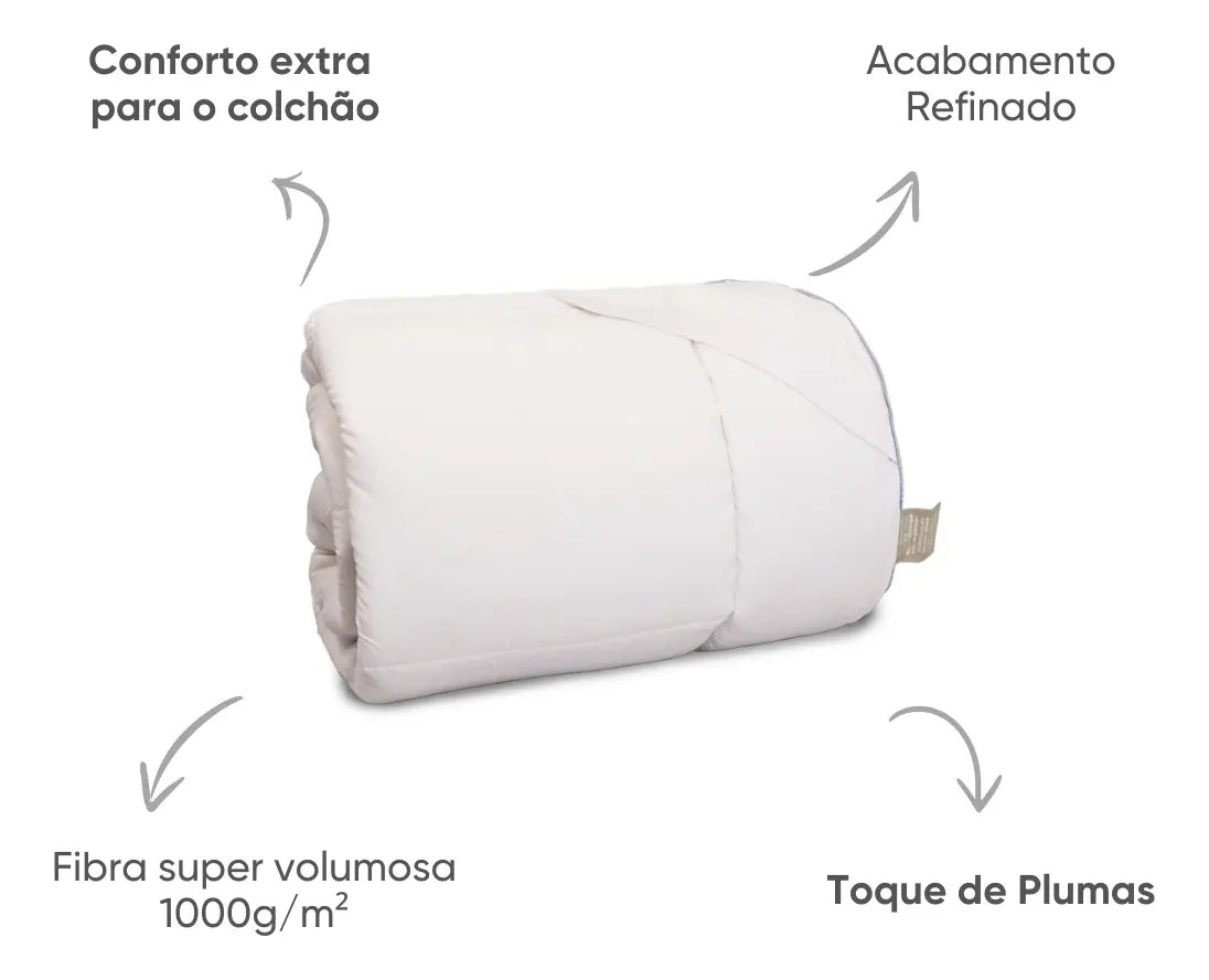 Pillow Top Casal Nobless Toque de Plumas Appel Home 3