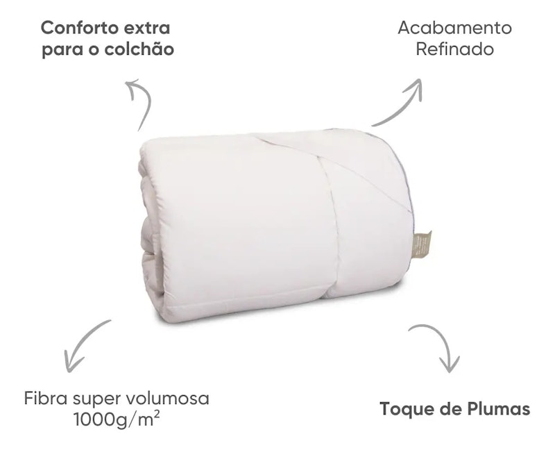 Pillow Top Casal Nobless Toque de Plumas Appel Home 3