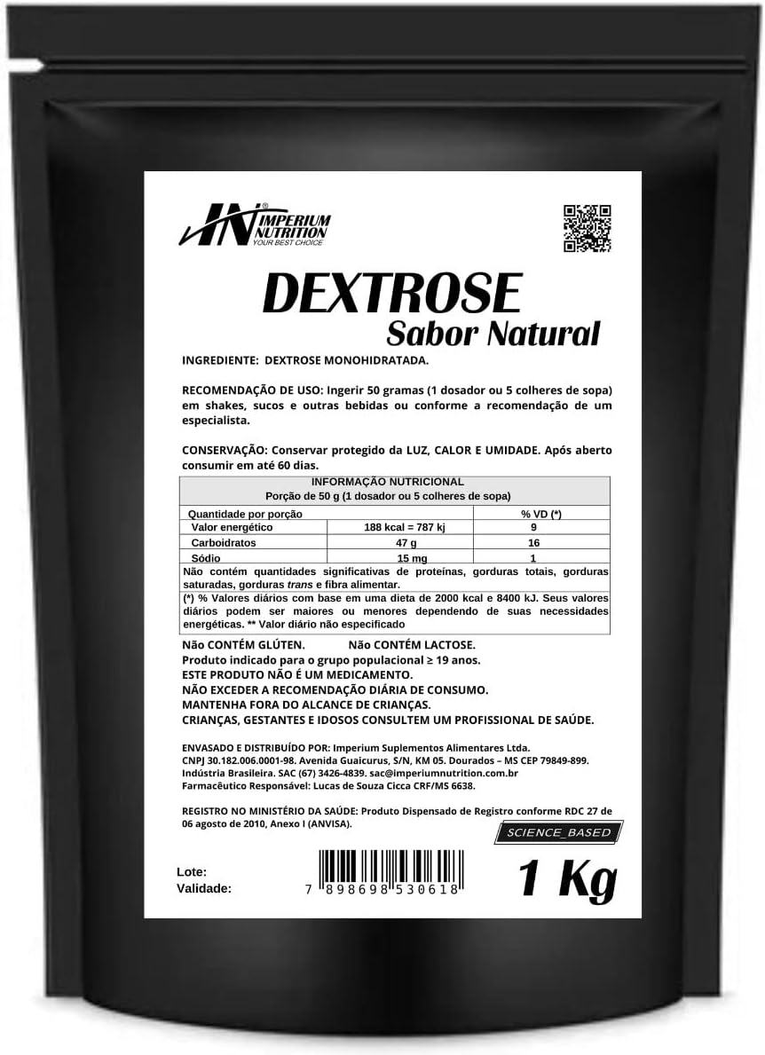 Dextrose 100% Pura 1 kg Imperium Nutrition 1