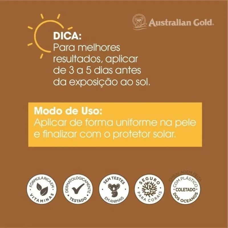 Acelerador de Bronzeamento Australian Gold 4