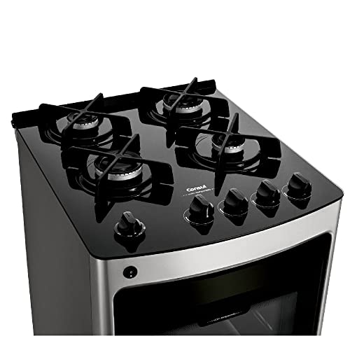 Fogão Consul 4 Bocas Inox com Mesa de Vidro e Grade de Ferro Fundido 2