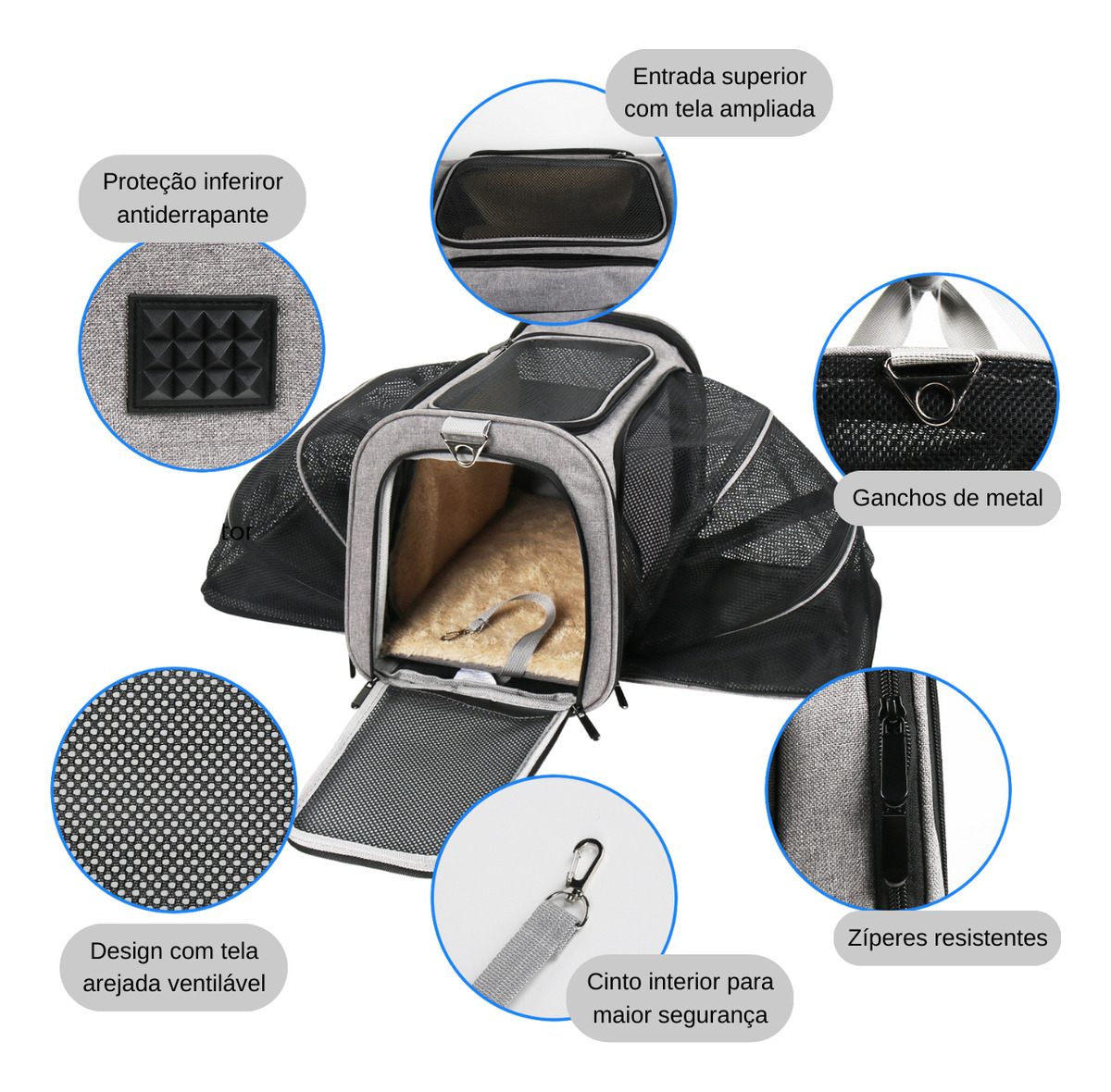 Bolsa Pet Expansível para Transporte em Avião 5