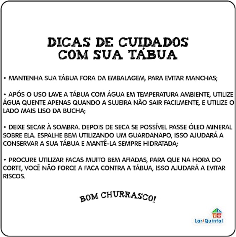 Tábua de Carne Rústica para Churrasco 4