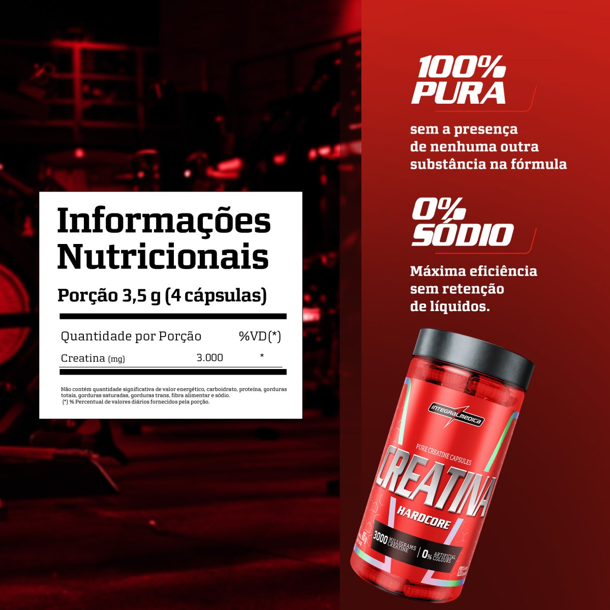 Creatina 100% Pura Hardcore 3
