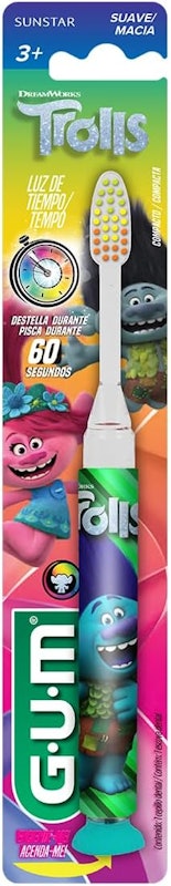Escova Dental Infantil Trolls com Luz Piscante Timer Light 1