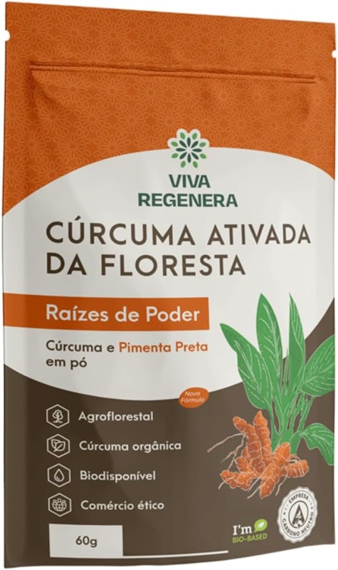 Cúrcuma Ativada da Floresta com Pimenta Raízes de Poder 1