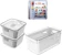 ÂNCORA SHOPP Kit 3 Organizadores Geladeira Âncora Shopp Hermético Acrílico Transparente 1