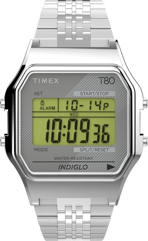 Relógio Digital Vintage T80 Prata 1