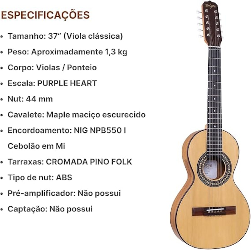 Viola Caipira Ponteio Fosco 3