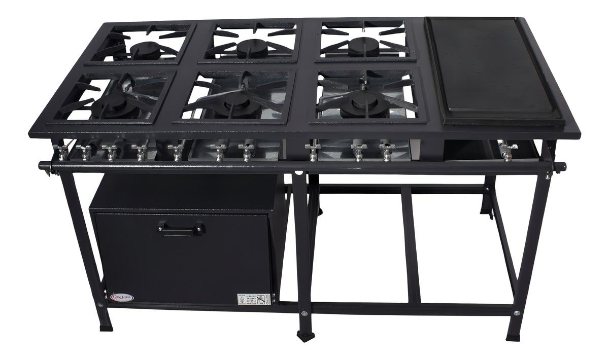Fogão Industrial 6 Bocas com Forno Profissional 2