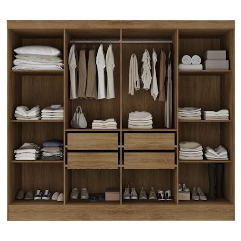 Guarda-Roupa Casal 8 Portas Jatobá Yescasa 2