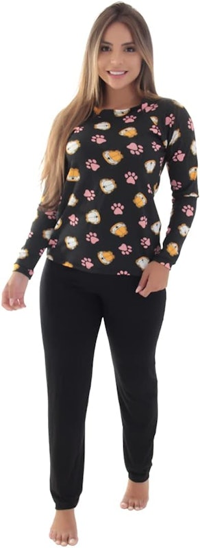 Pijama Outono Inverno Manga Longa Bicolor 3