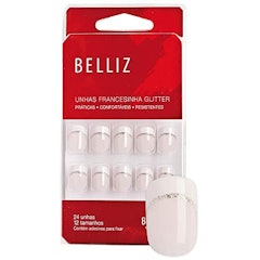 Unhas Postiças Belliz Francesinha Glitter