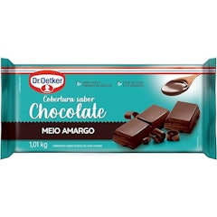 Cobertura Sabor Chocolate Meio Amargo em Barra