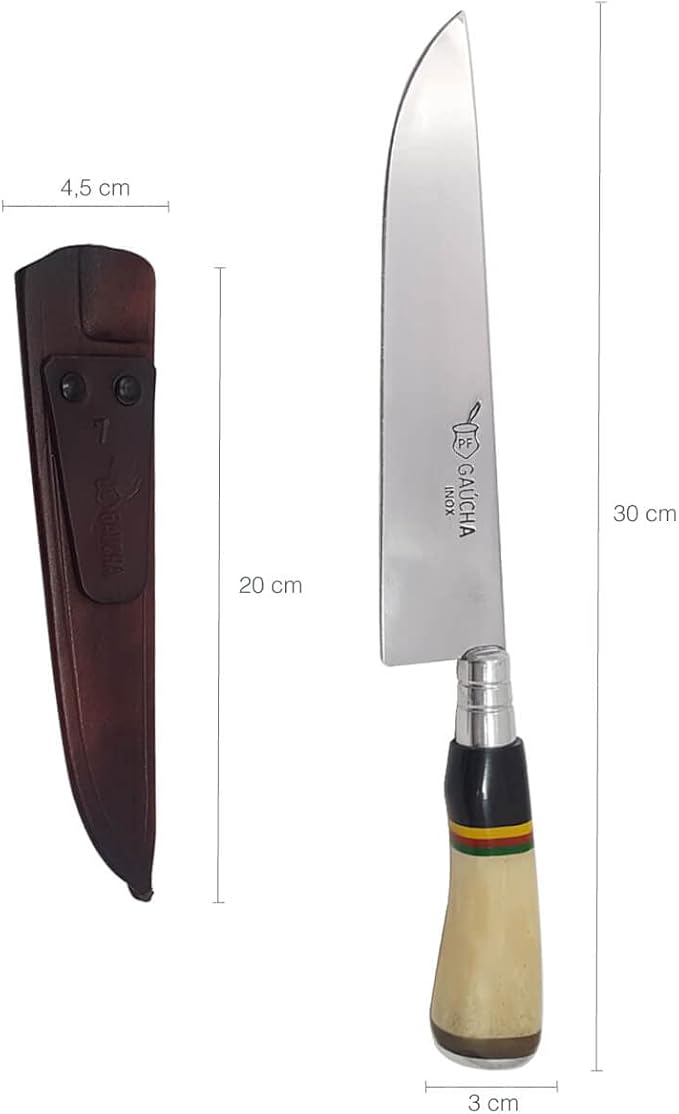 Faca para Churrasco Gaúcha 7 Pol Cabo Osso e Chifre 3