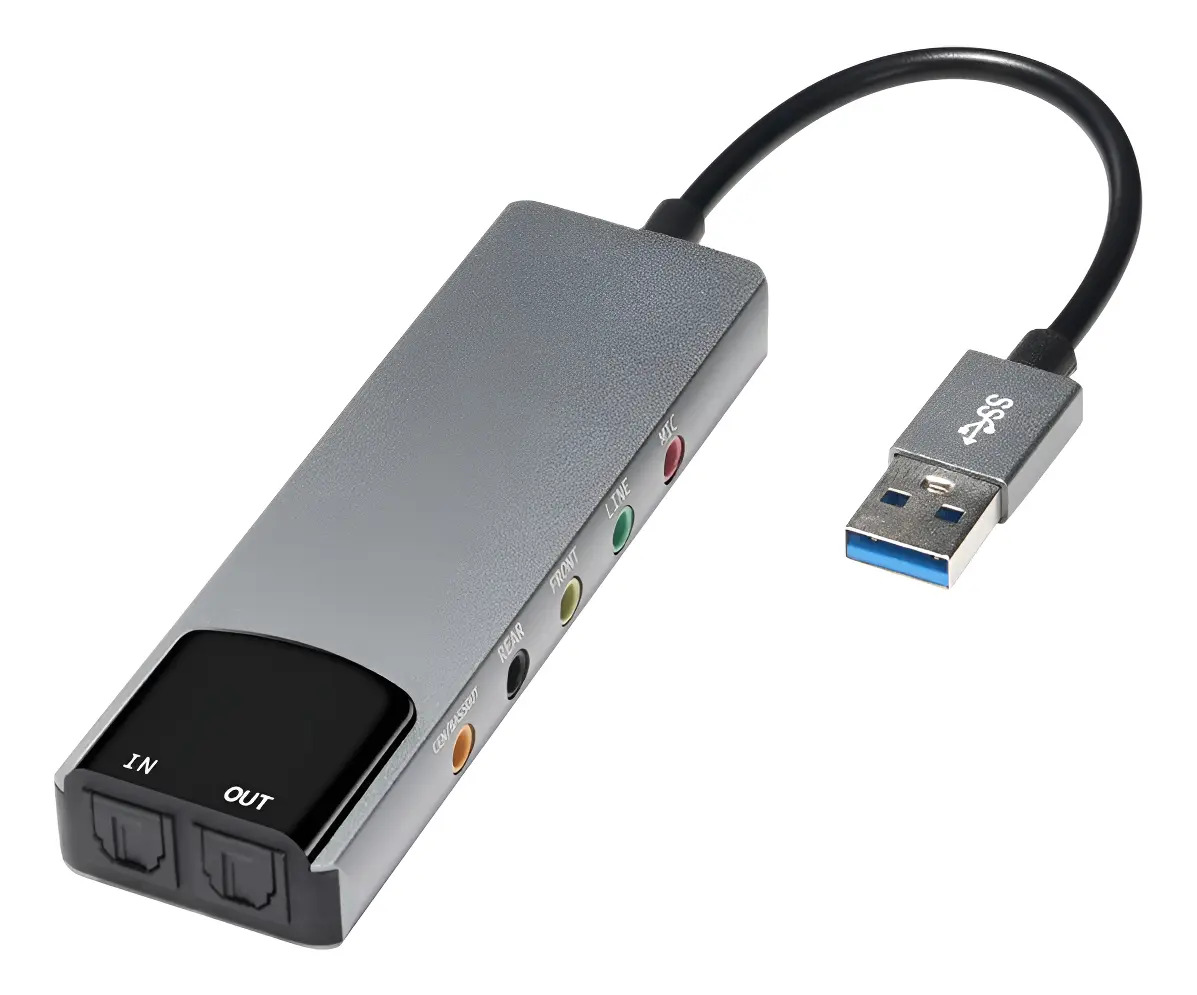 Placa de Som Surround USB 7.1 JJ 1