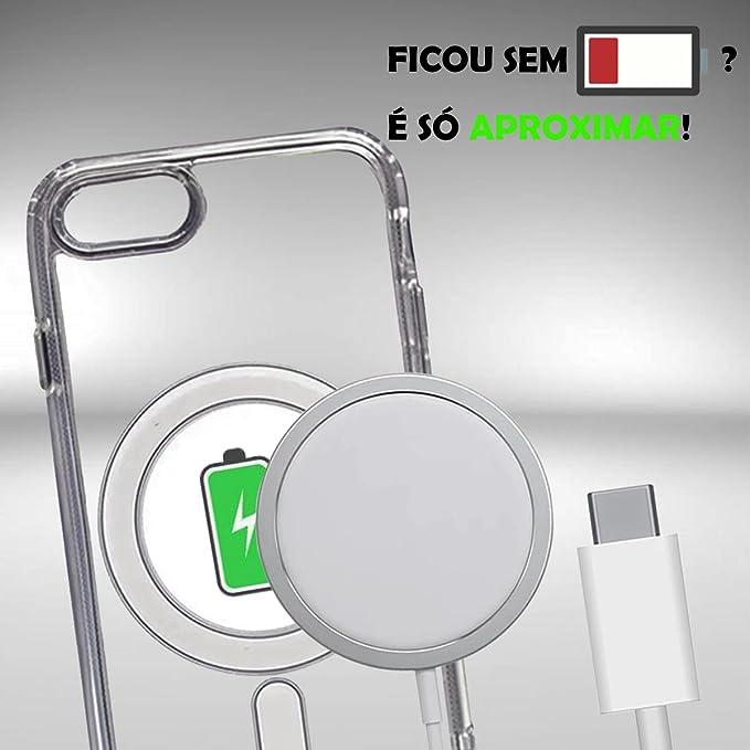 Capa iPhone 7/8 Transparente Magnética 2