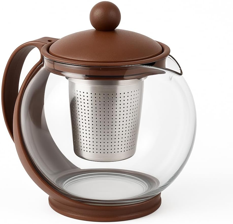 Chaleira de Vidro com Infusor de Aço Inox 1