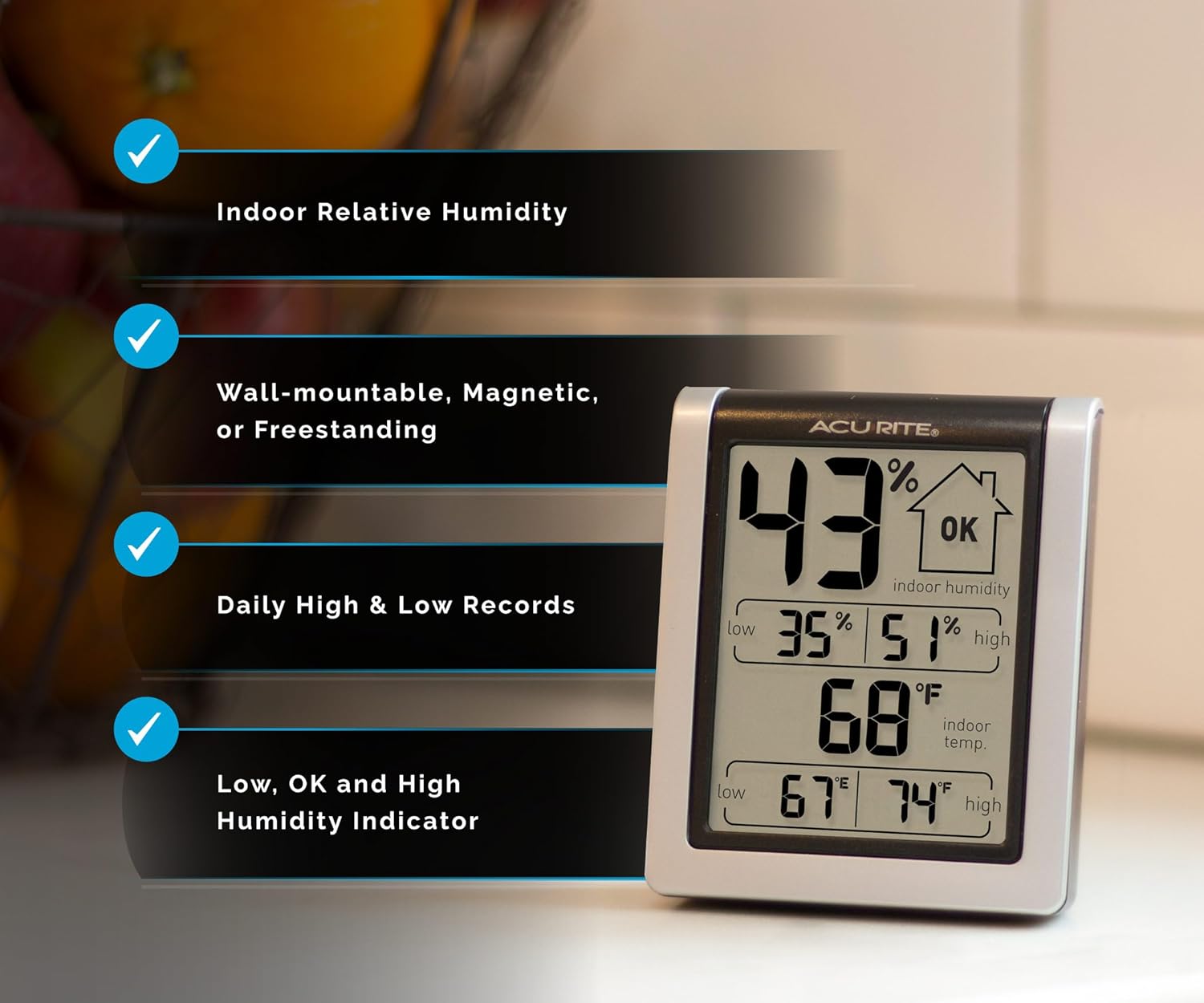 Monitor de Temperatura e Umidade AcuRite 4