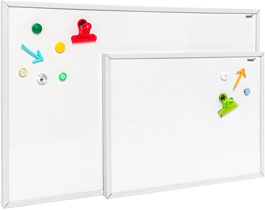 Quadro Branco Aço Magnético Moldura Fit Branco 2