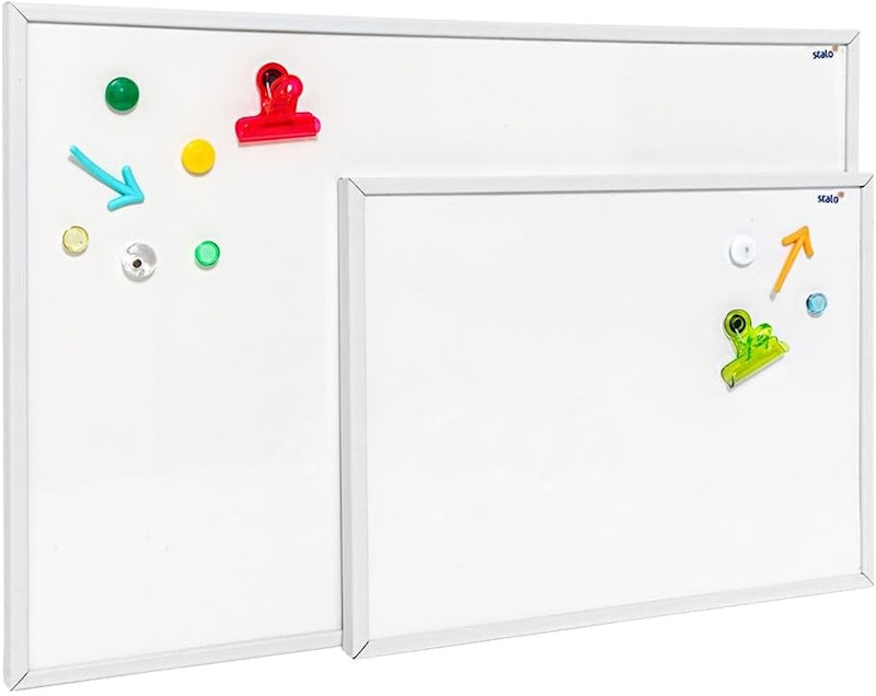 Quadro Branco Aço Magnético Moldura Fit Branco 2