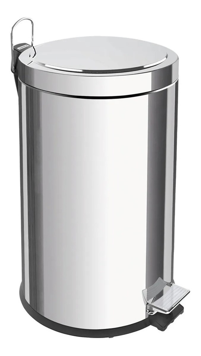 Lixeira com Pedal Tramontina Brasil em Aço Inox com Balde Interno 12 L 1