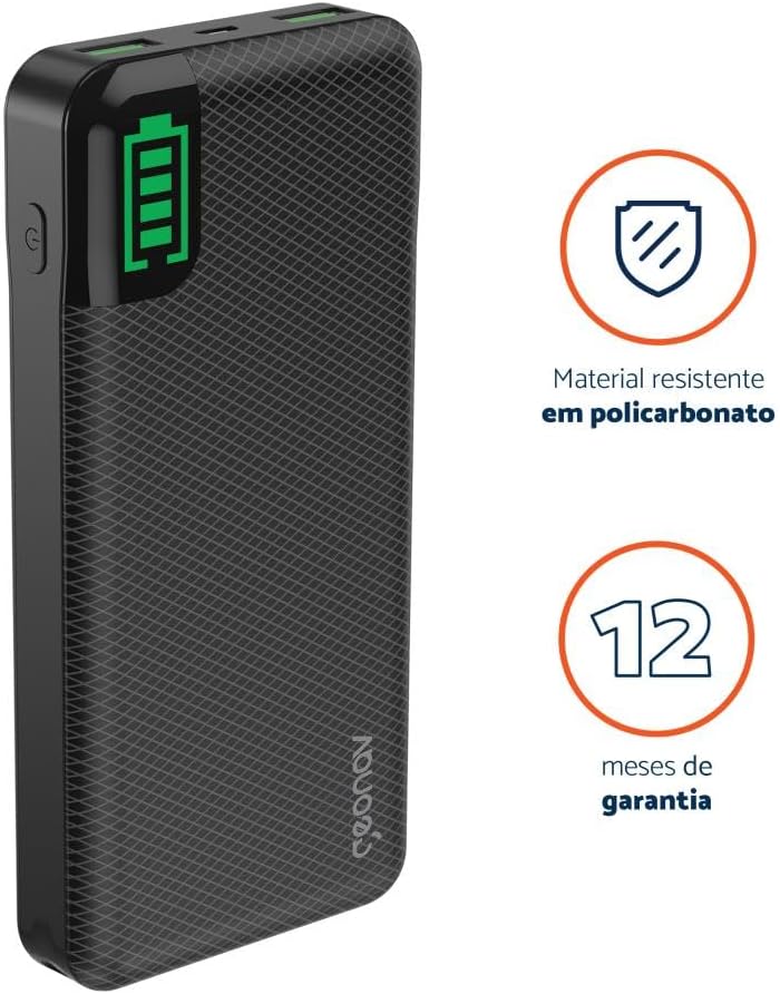 Carregador Portátil Preto – 20000 mAh 2