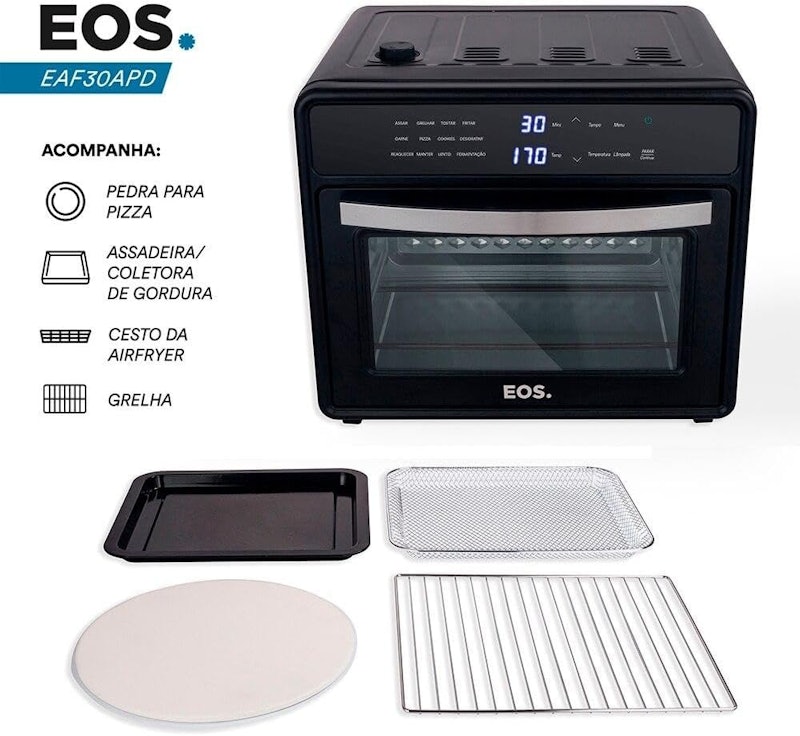 Forno Elétrico e Air Fryer Oven Pizza EOS 30 L 4