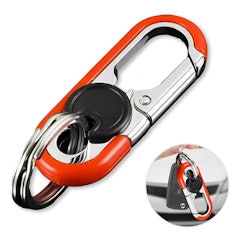 Chaveiro Mosquetão Metal Gancho com Argola