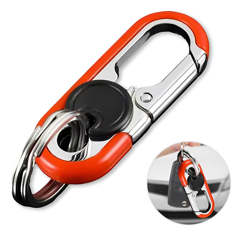 Chaveiro Mosquetão Metal Gancho com Argola 1