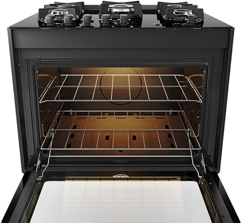 Fogão de Embutir 5 Bocas Preto com Mesa de Vidro Dako Supreme 3