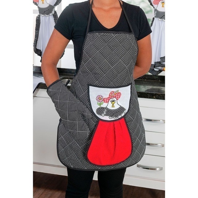 Kit Avental de Cozinha com Luva 2